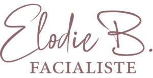 Logo Texte Elodie B Facialiste Prune